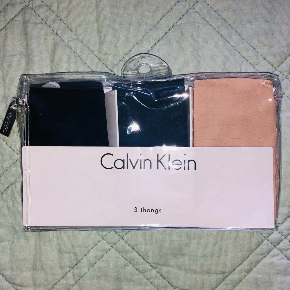 3 pack Calvin Klein no show thongs - Picture 1 of 4